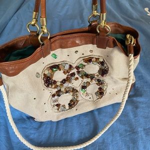 Coach canvas tote bag